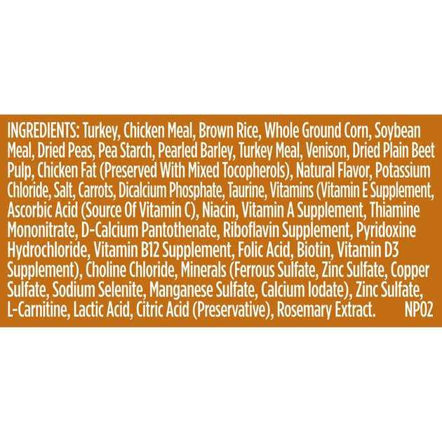 Real Turkey Brown Rice & Venison Recipe Dry Dog Food J600963