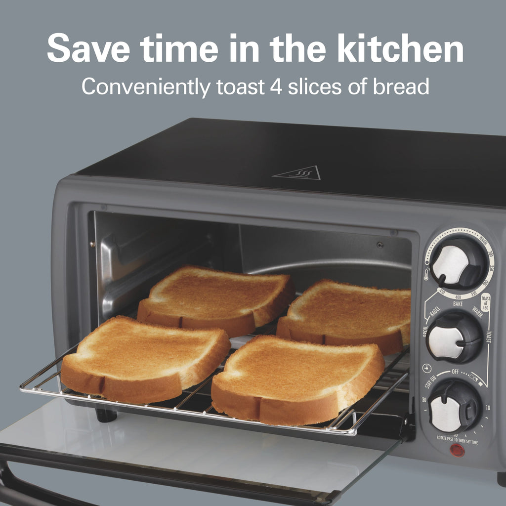 Toaster Oven, Black with Gray Accents I3994