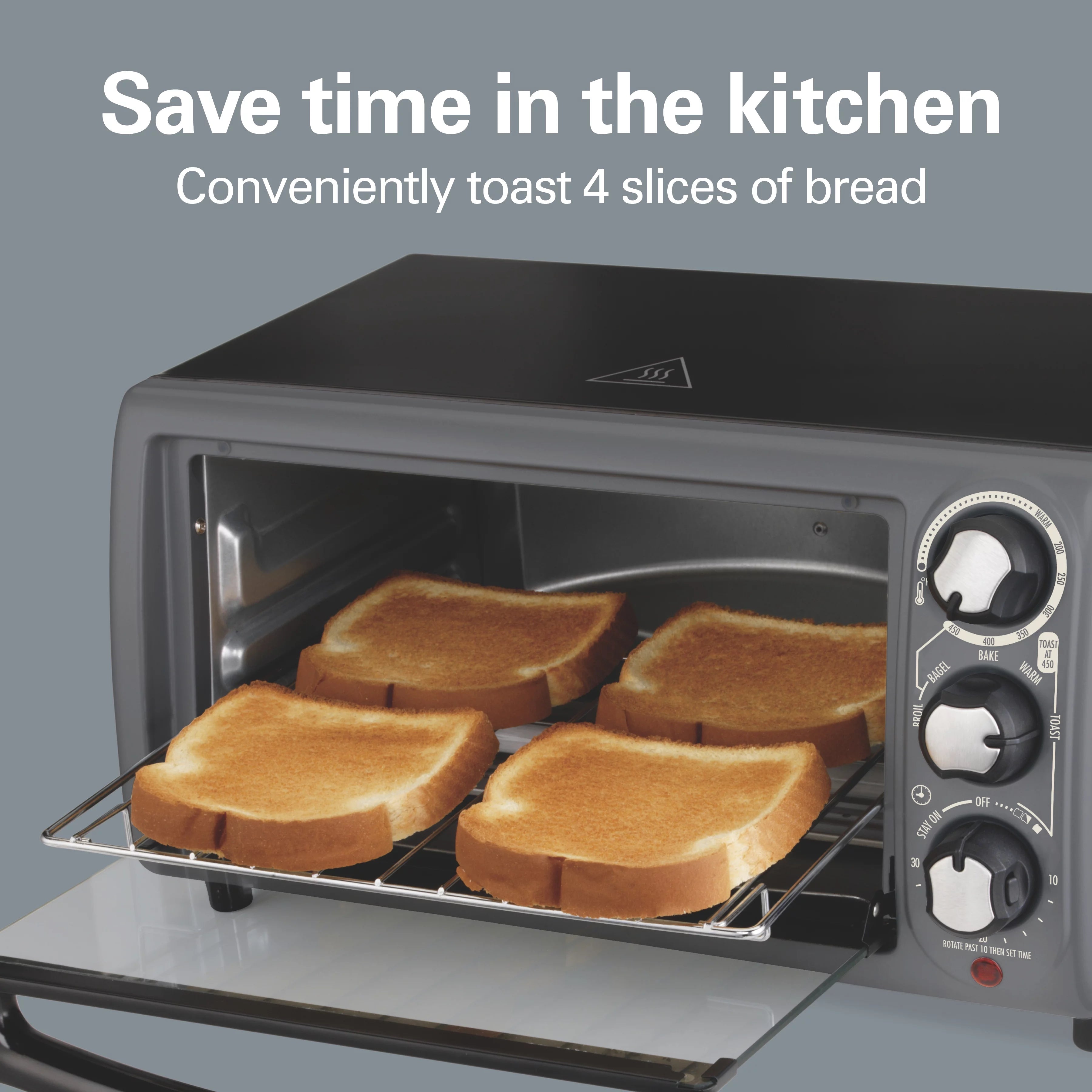 Toaster Oven, Black with Gray Accents I3994