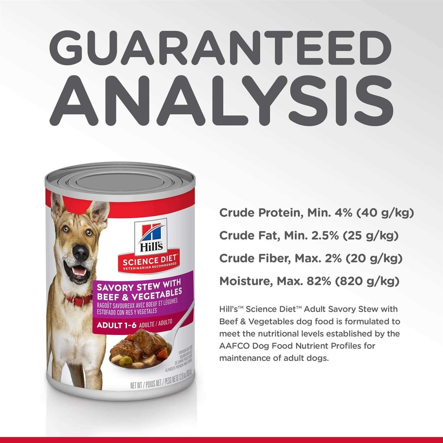 Savory Stew with Beef & Vegetables Canned Dog Food T467