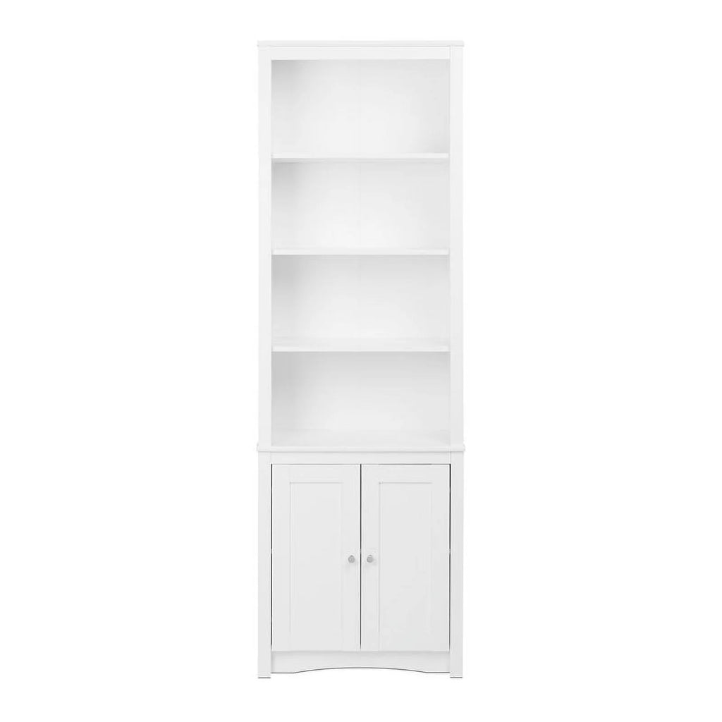 Tall 6 Shelf Bookcase with 2 Shaker Doors Q5783