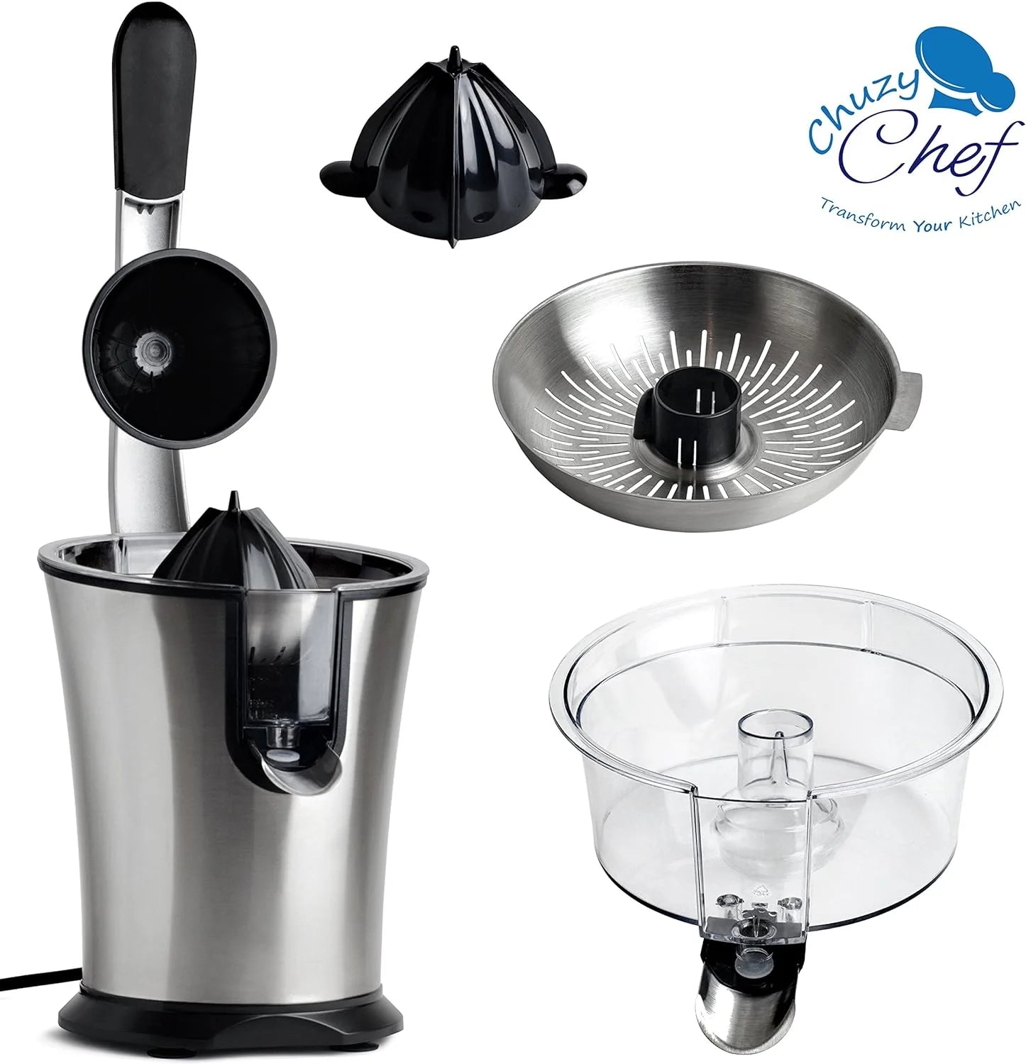 Electric Citrus Juicer with Anti-Drip Press, 300W E499863