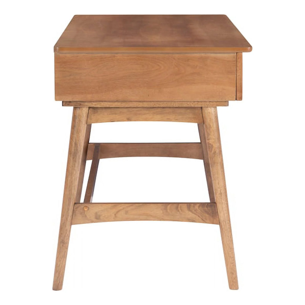 Rattan Wood Desk with Drawers K656