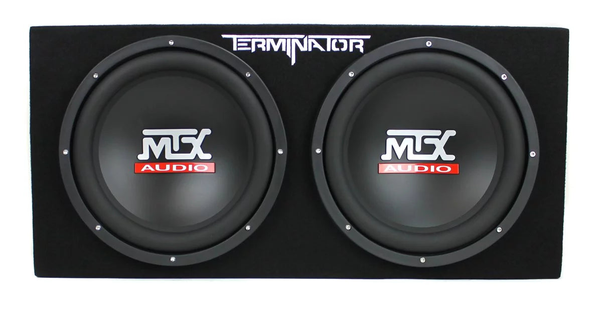 12" 1200W Dual Loaded Car Subwoofers with Box and 1500W Amp Kit W84779