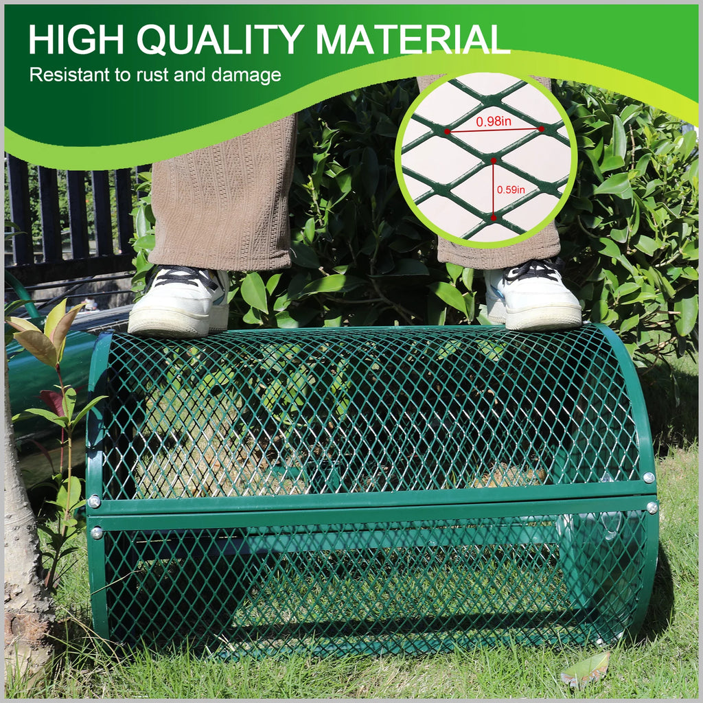 Compost Spreader with T-Shaped Handle for Lawn and Garden X42412