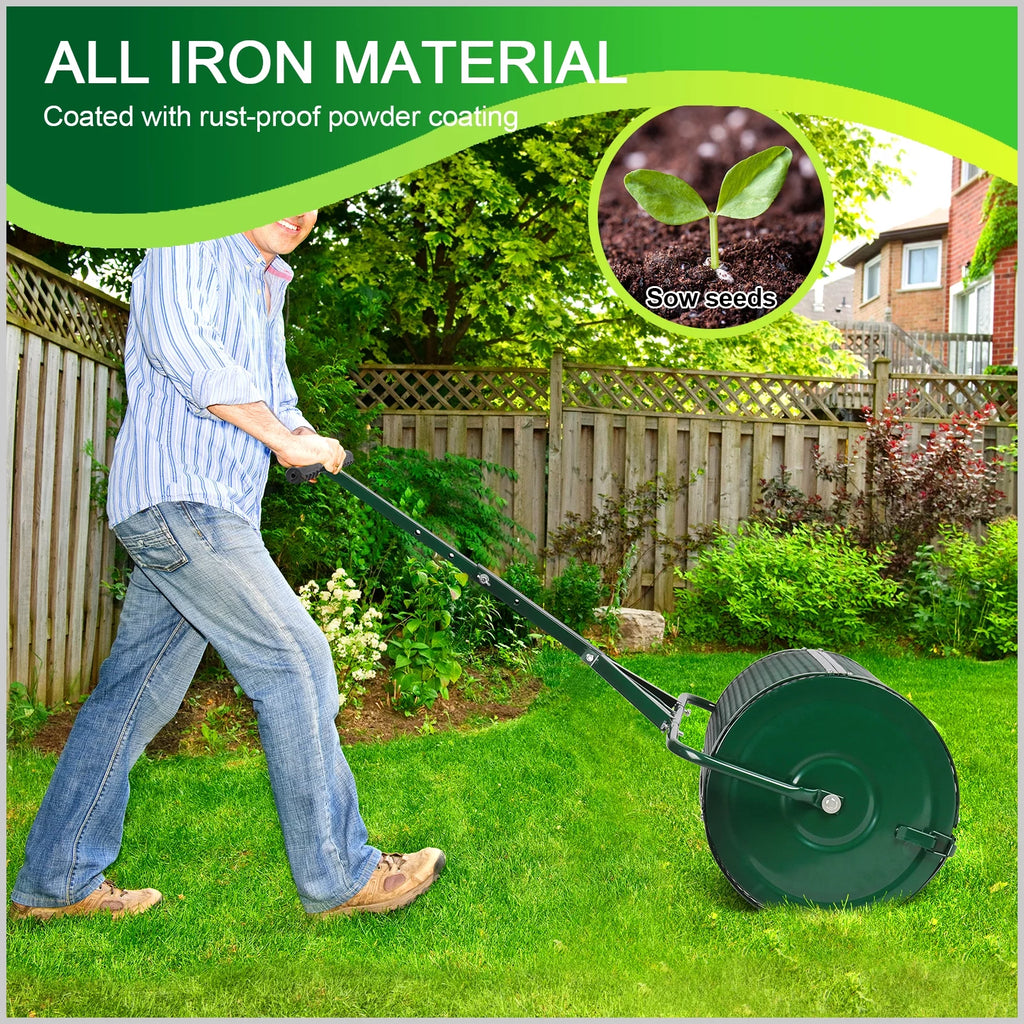 Compost Spreader with T-Shaped Handle for Lawn and Garden X42412