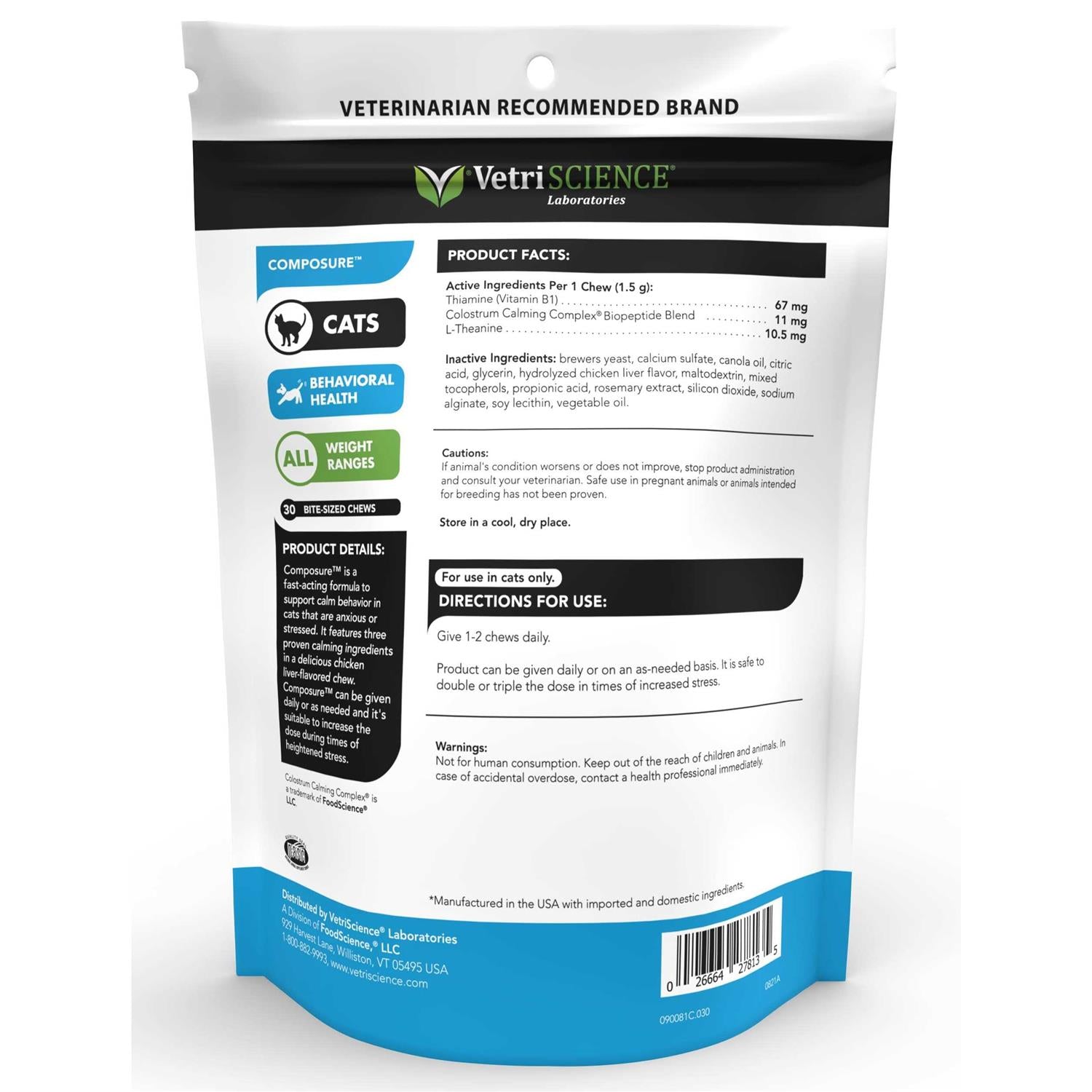 Composure Calming Supplement for Cats I663152