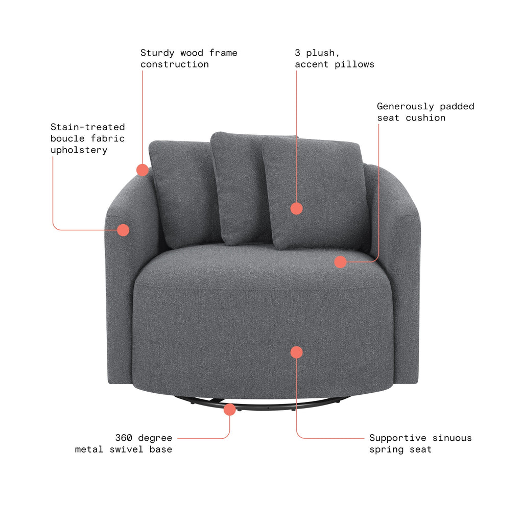 Charcoal Accent Chair S353