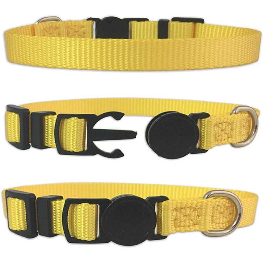 14PCS Soft Nylon Adjustable Breakaway Puppy ID Collars with Record Keeping Charts I5553