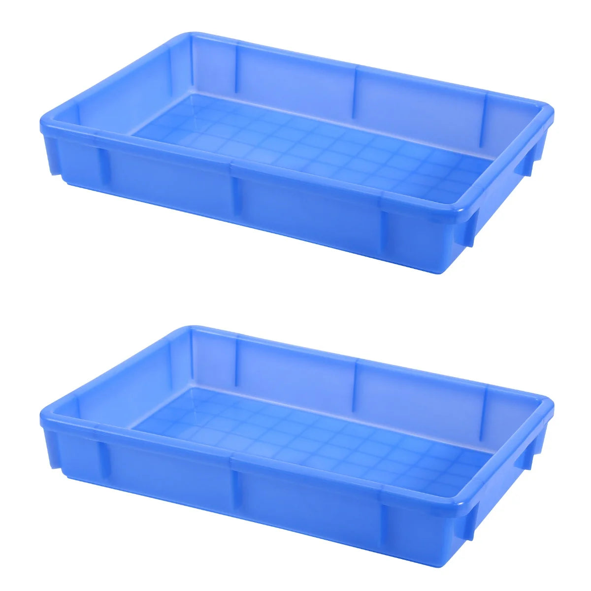Plastic Warehouse Storage Box with Lids, 2-Pack Z2213