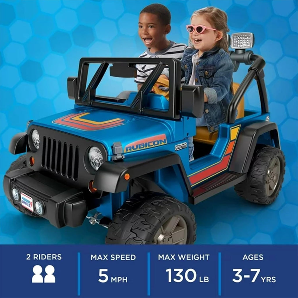 Battery Operated 2 Seater Ride On Jeep Toy Car with Working Lights and Storage A1746