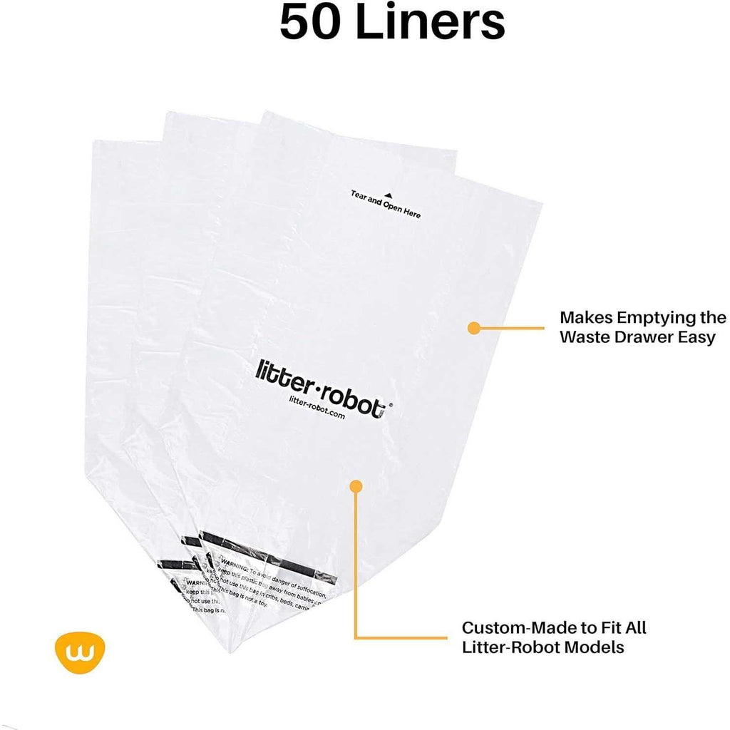 Litter Box Waste Drawer Liners 50 Pack E6431