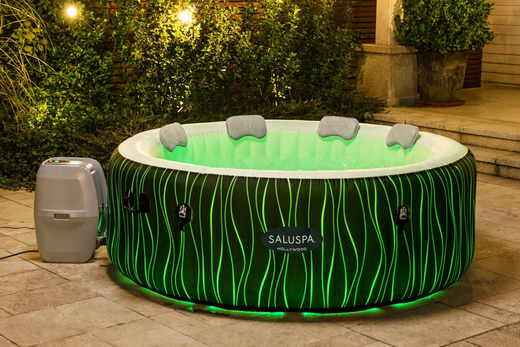 Inflatable Hot Tub with LED Lights, 104°F Max A613621