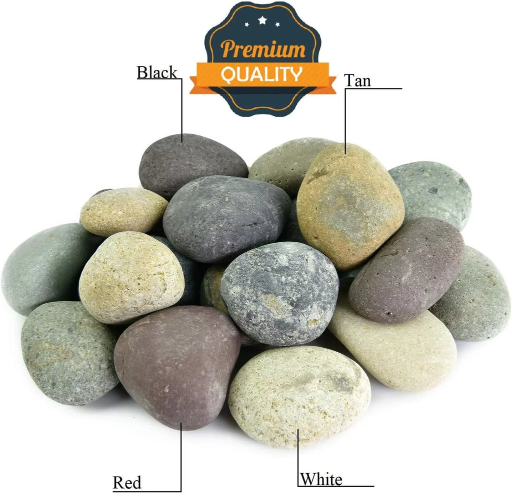 Large Mixed Mexican Stone Beach Pebbles 3-5 inches for Garden Landscape P18432