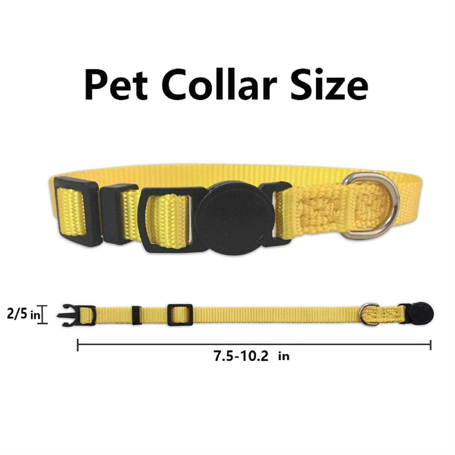 14PCS Soft Nylon Adjustable Breakaway Puppy ID Collars with Record Keeping Charts I5553
