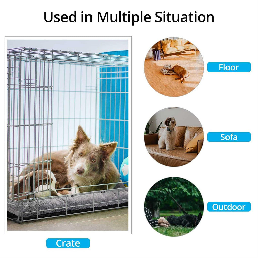 Dog Crate Pad Ultra Soft Washable Anti-Slip Kennel Mat for Dogs Y2347