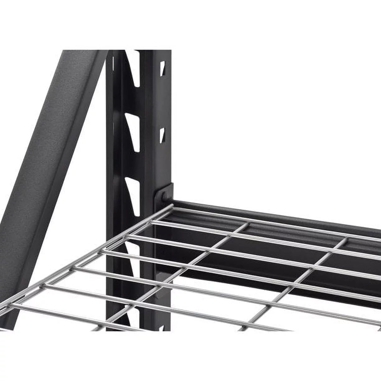 4-Tier Welded Steel Storage Rack, Black W318