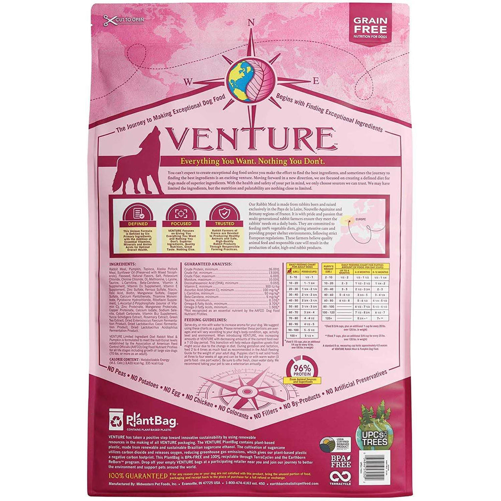 Grain Free Rabbit Meal Pumpkin Dry Dog Food A389236
