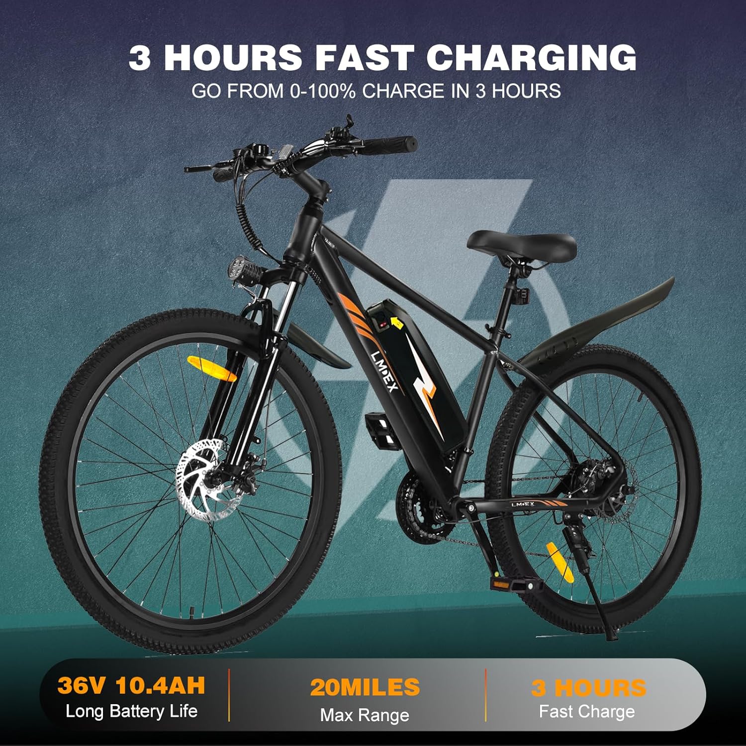 Electric Bike for Adults 26" Mountain Ebike 500W Motor with Removable Battery L98149