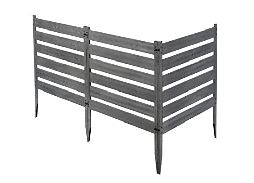 No-Dig Vinyl Garden Fence Kit 2ft H x 2ft W, 3 Panels X9757