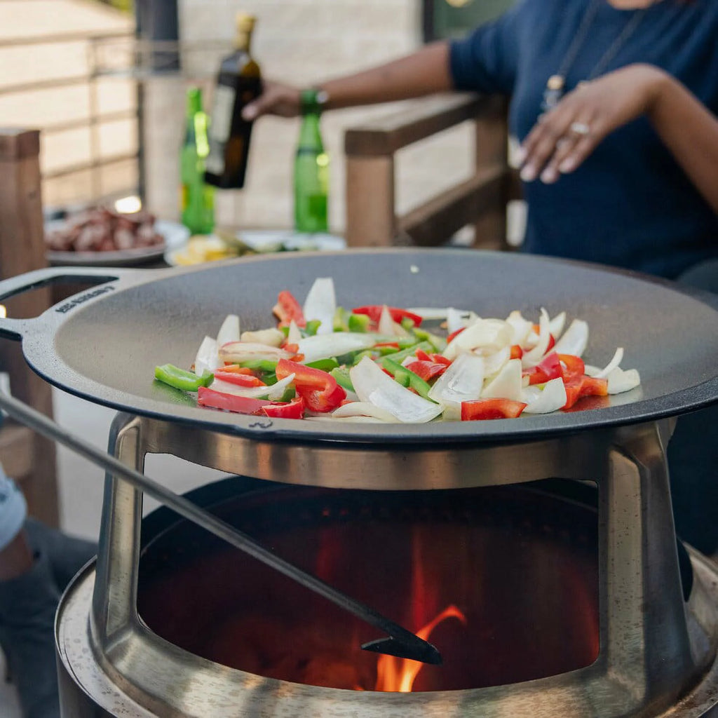 Cast Iron Wok Top for Fire Pit, 18 Inch Stir Fry Pan I356