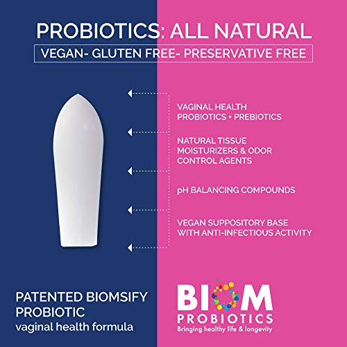 Probiotic Suppository for Vaginal pH Balance and Odor Control (30 Count) V155
