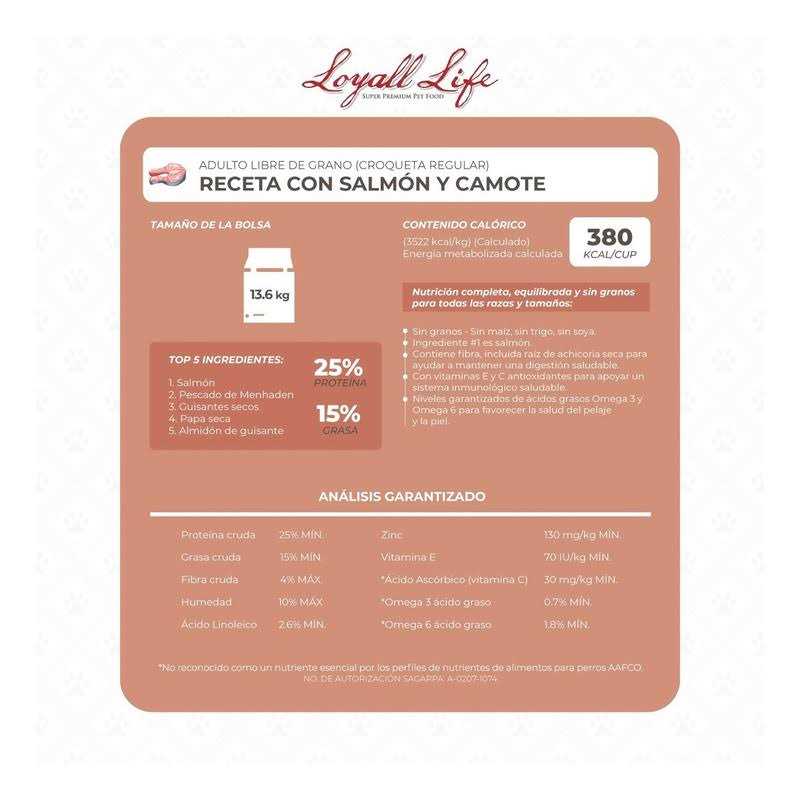 Grain Free Salmon Sweet Potato Dog Food 30 Pounds X850812