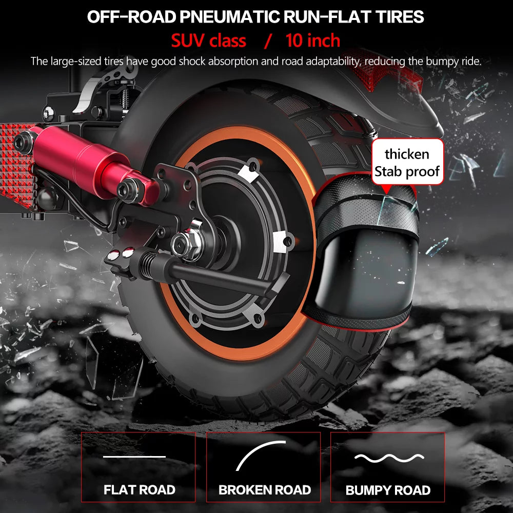 Electric Scooter 28 mph, 25 Miles Range, 700W, 10" Tires, Foldable J207