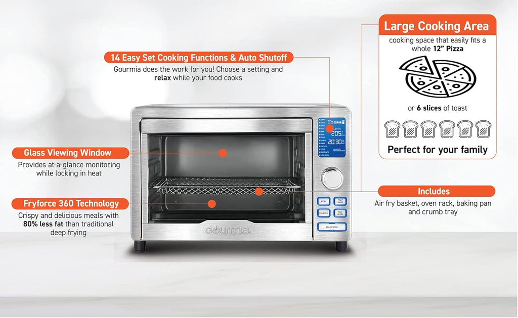 Digital Stainless Steel Toaster Oven Air Fryer R64513