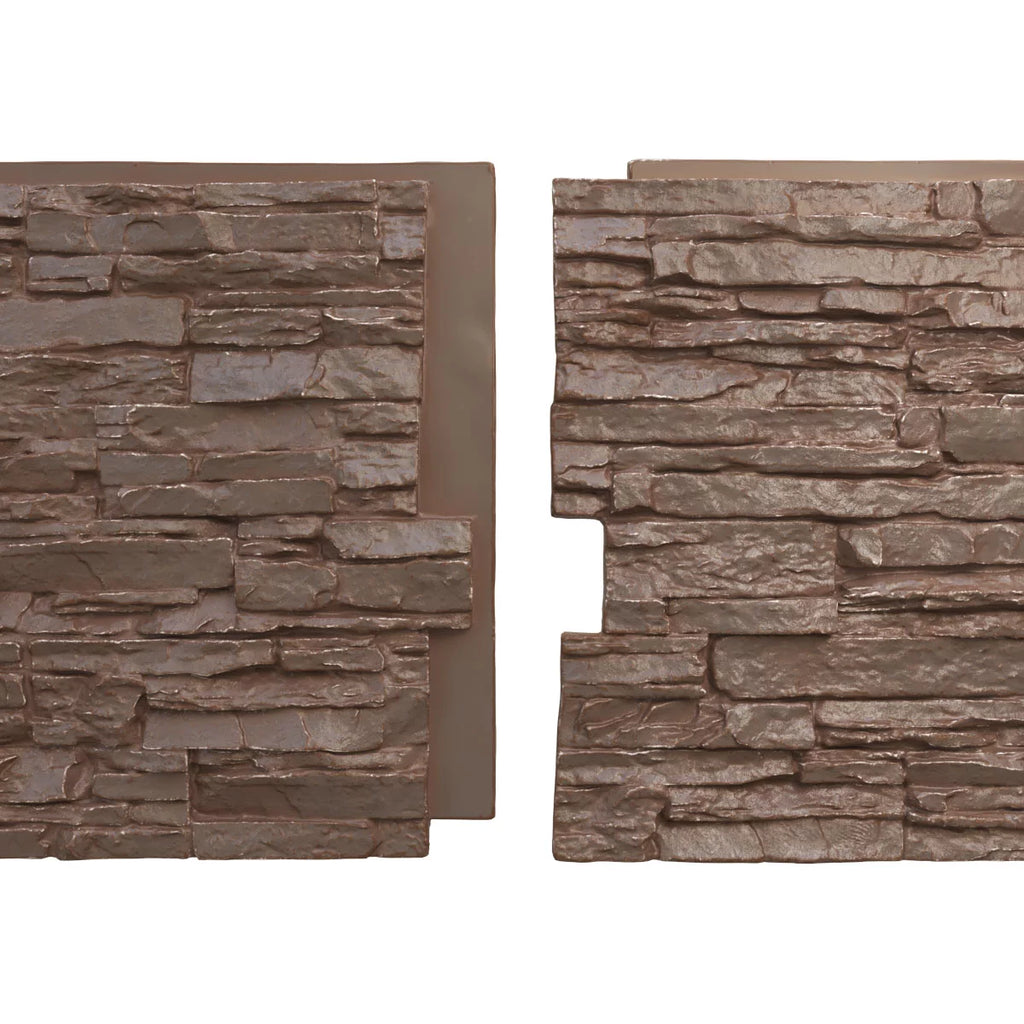 Stacked Stone Faux Siding Panel, Autumn Bronze B5888