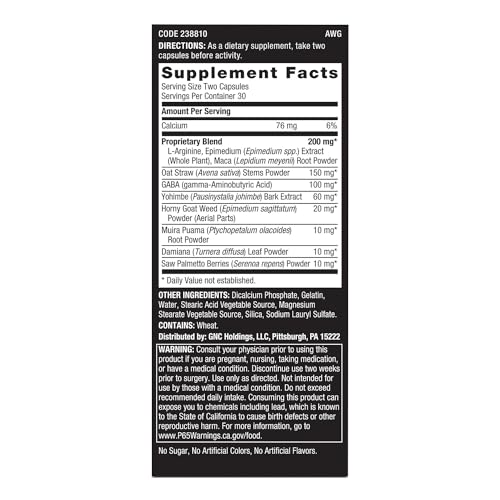Men's Stamina Supplement Capsules X351920