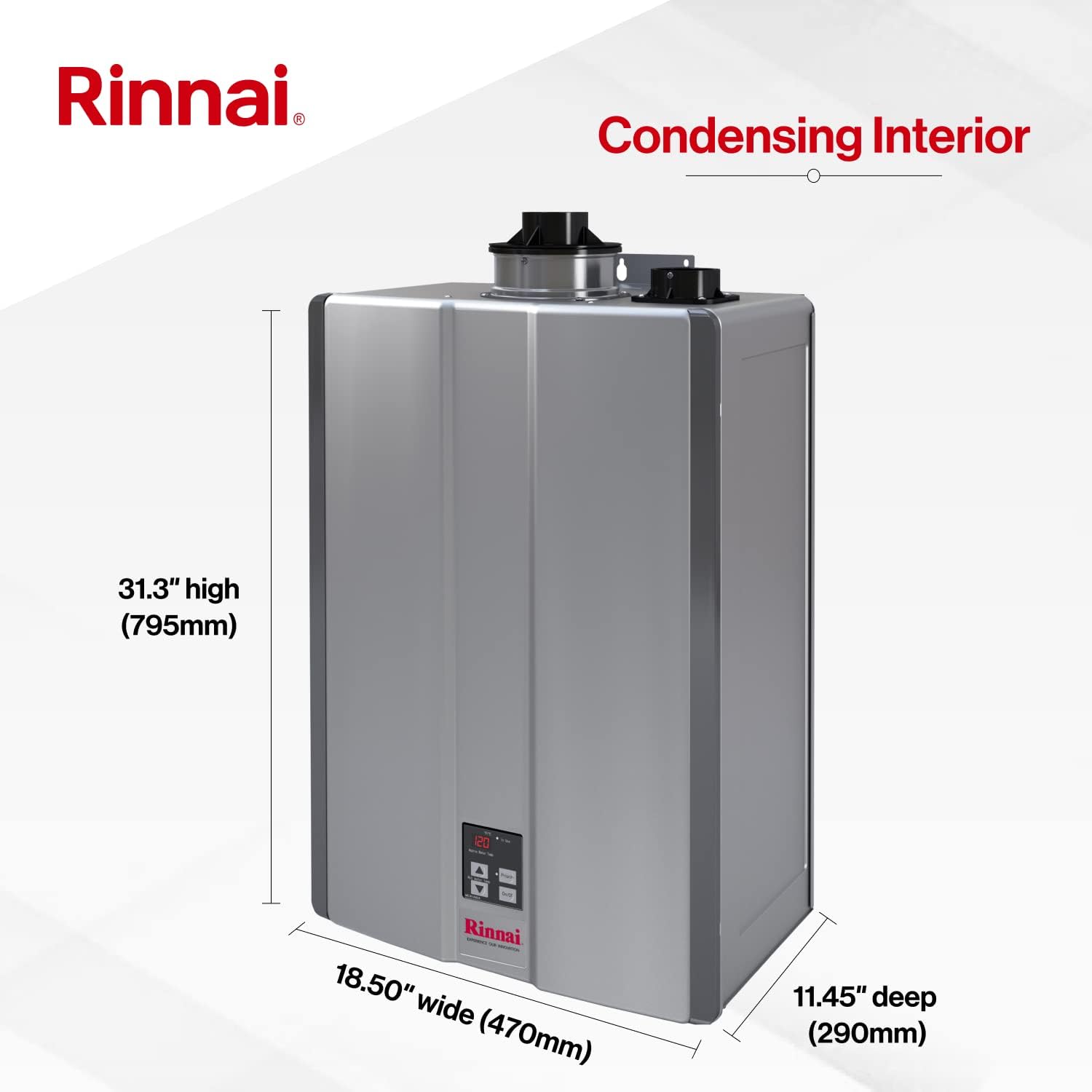 Condensing Gas Tankless Water Heater, Propane, 11 GPM, Indoor Installation O528