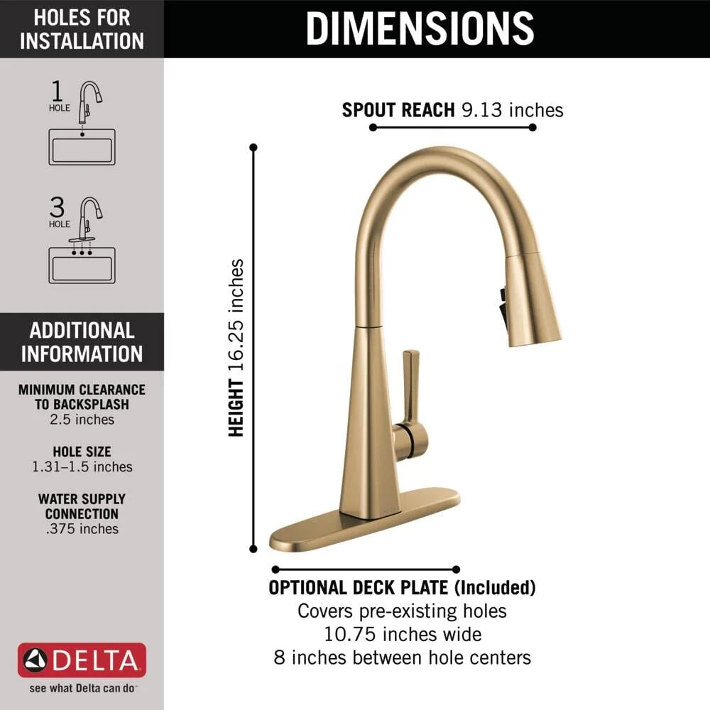 Single-Handle Pull-Down Kitchen Faucet, Bronze Q50799