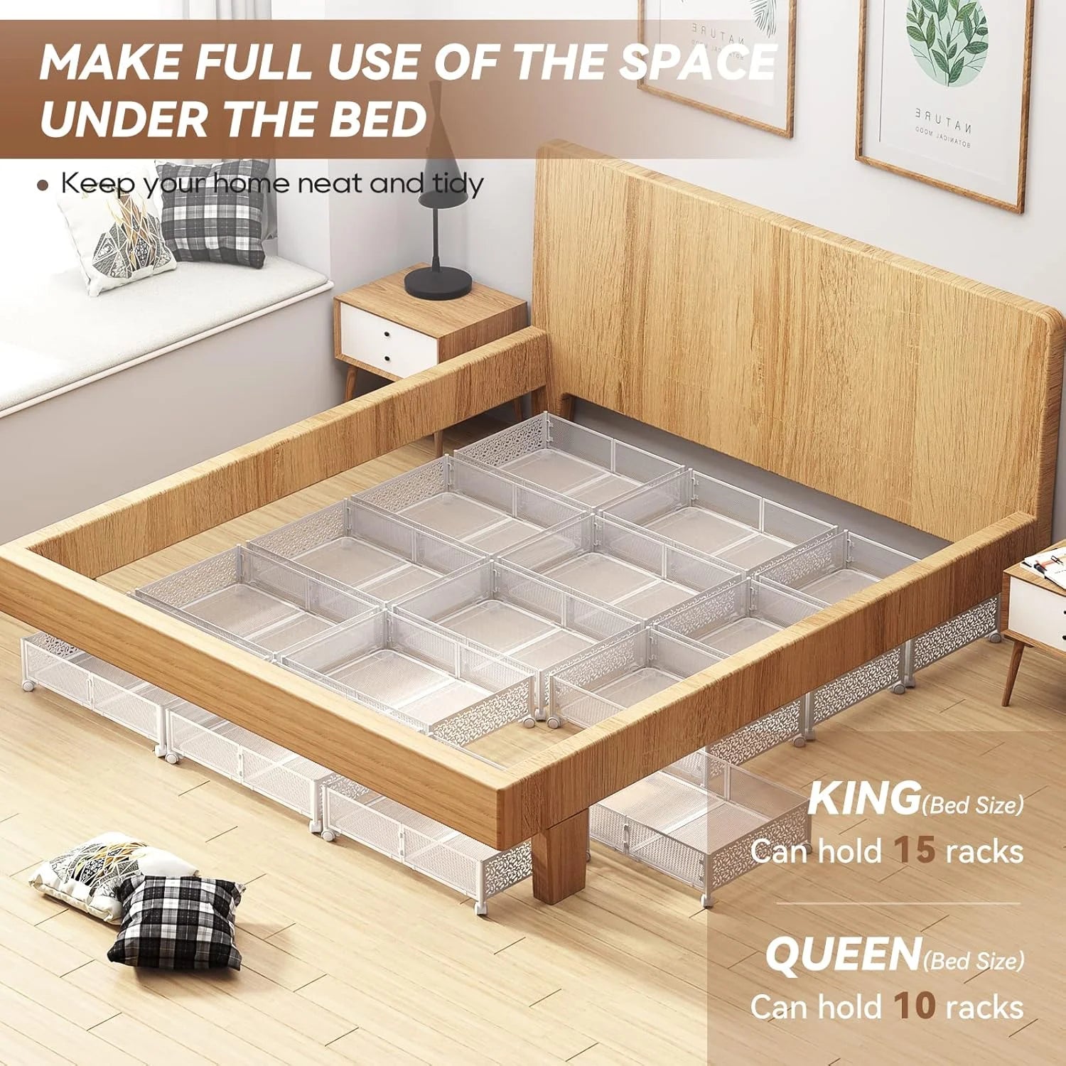 Under Bed Storage Containers with Wheels, 2 Pack U520266