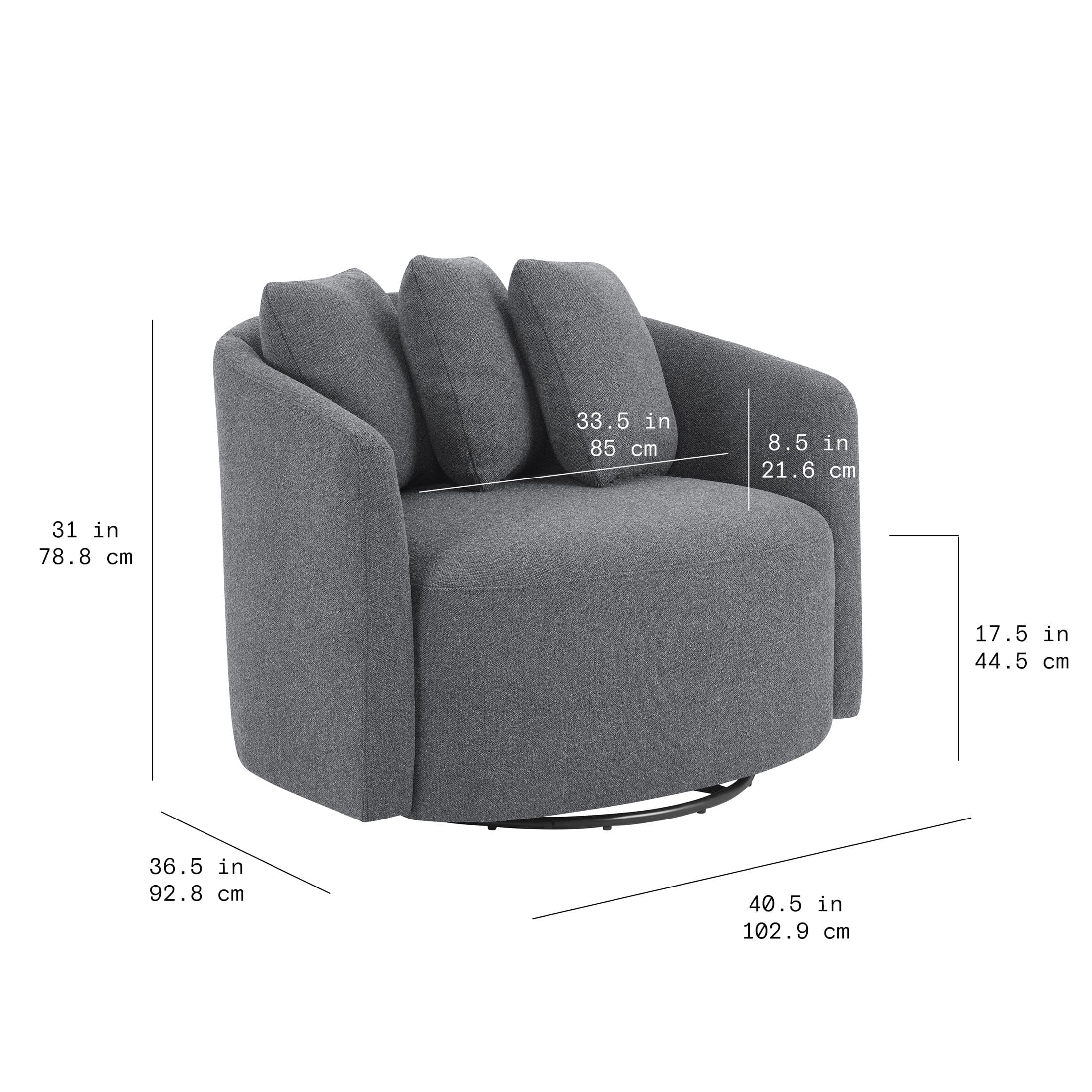 Charcoal Accent Chair S353