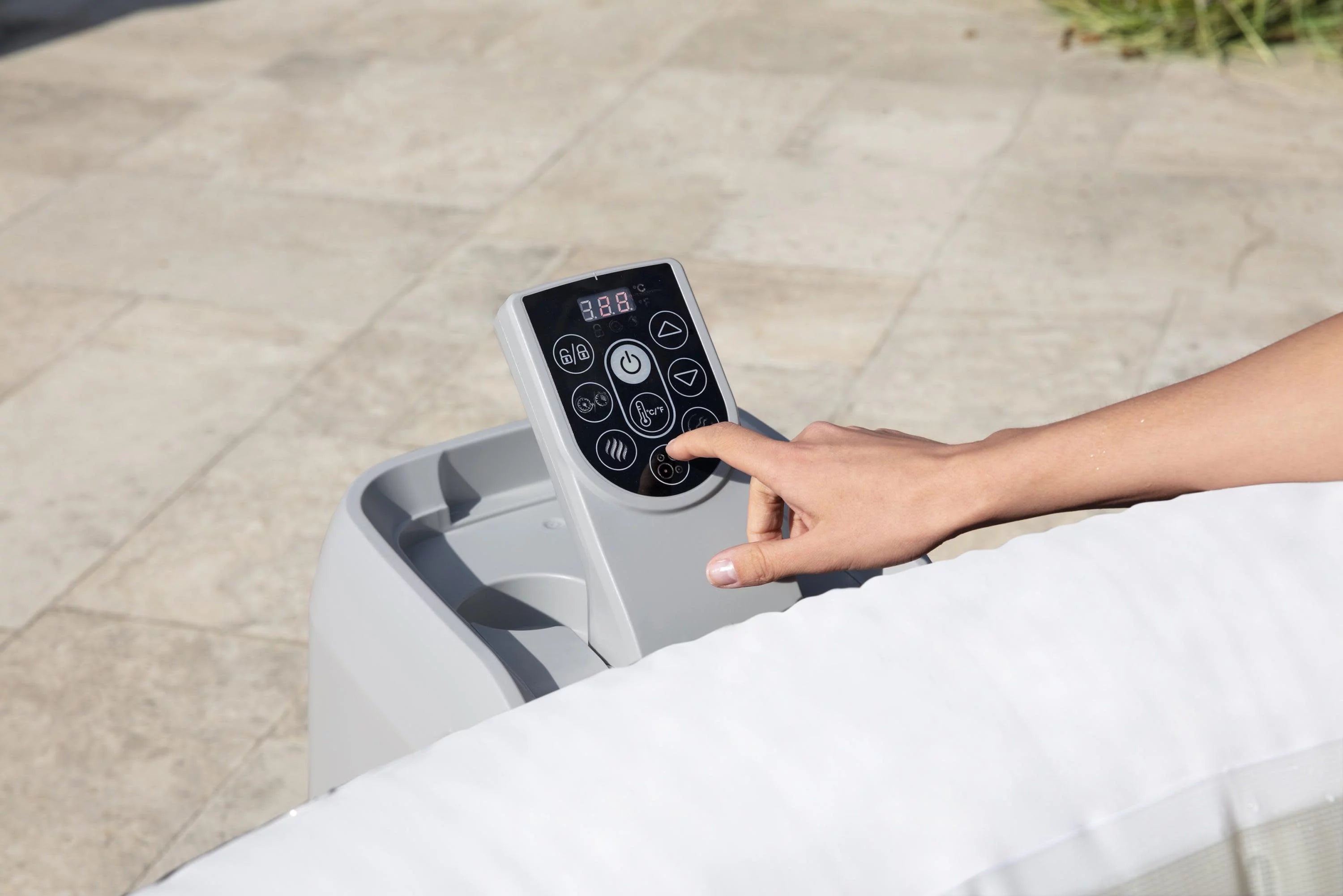 Inflatable Hot Tub with LED Lights, 104°F Max A613621