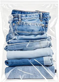 Large 5 Gallon Plastic Storage Bags (10 Pack) - 18" x 24", 2.4 Mil Thick, Resealable Clear Zipper Bags for Clothes, Travel &amp; Moving