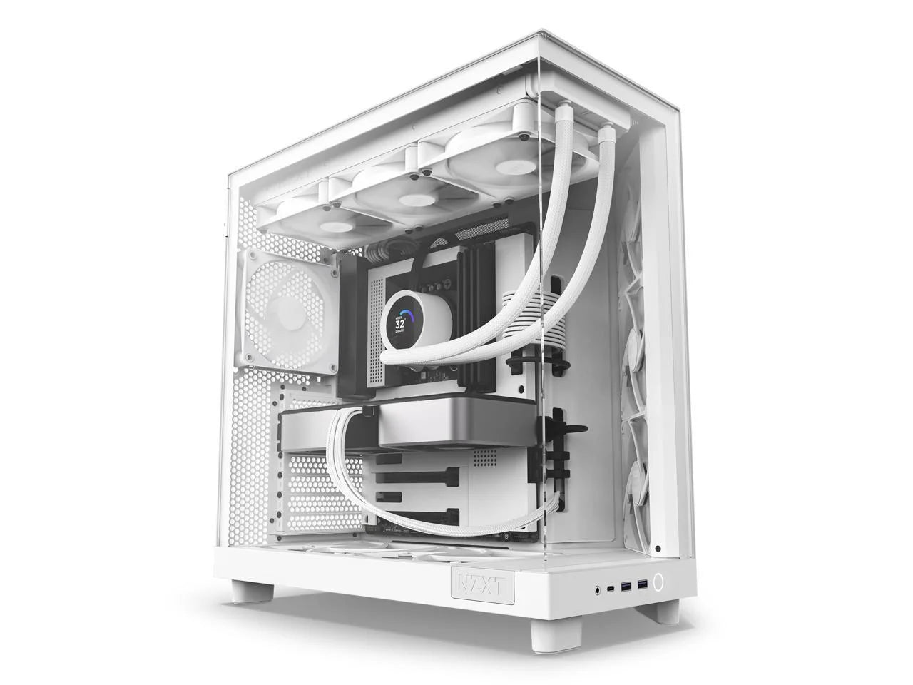 Compact Dual-Chamber Mid-Tower Airflow Case, White E21114