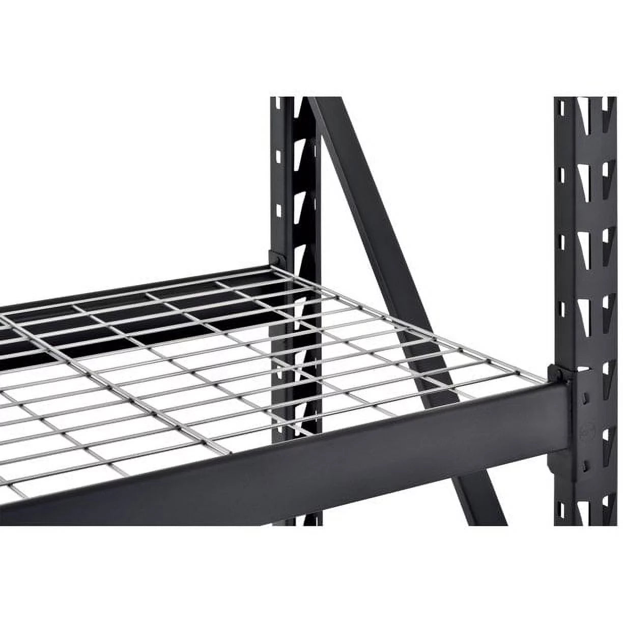 4-Tier Welded Steel Storage Rack, Black W318