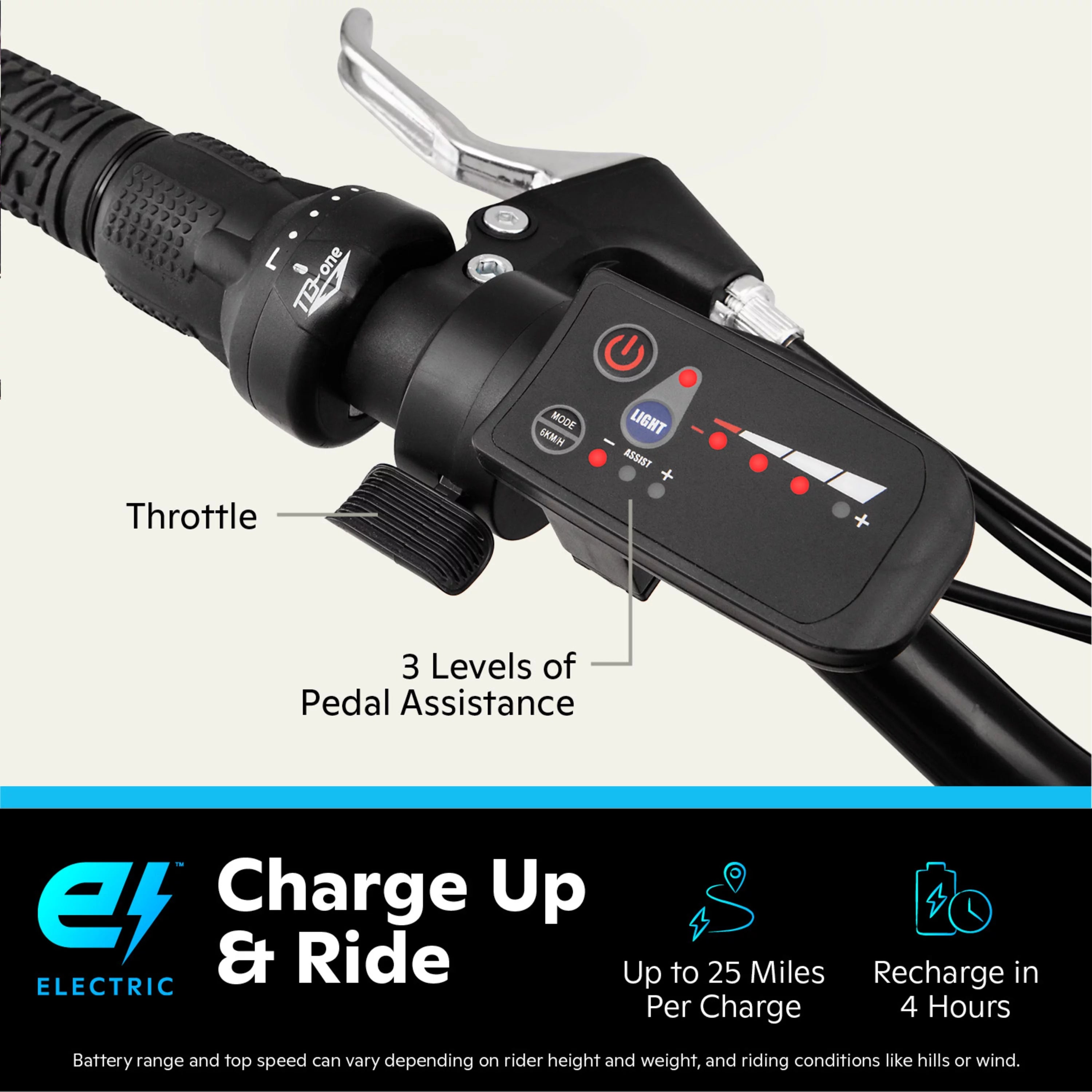 Electric Mountain Bike for Adults, 7 Speeds, 250w N39074