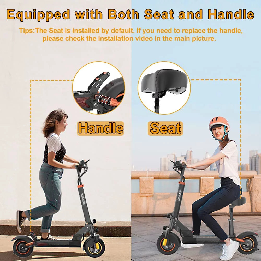 Electric Scooter 28 mph, 25 Miles Range, 700W, 10" Tires, Foldable J207