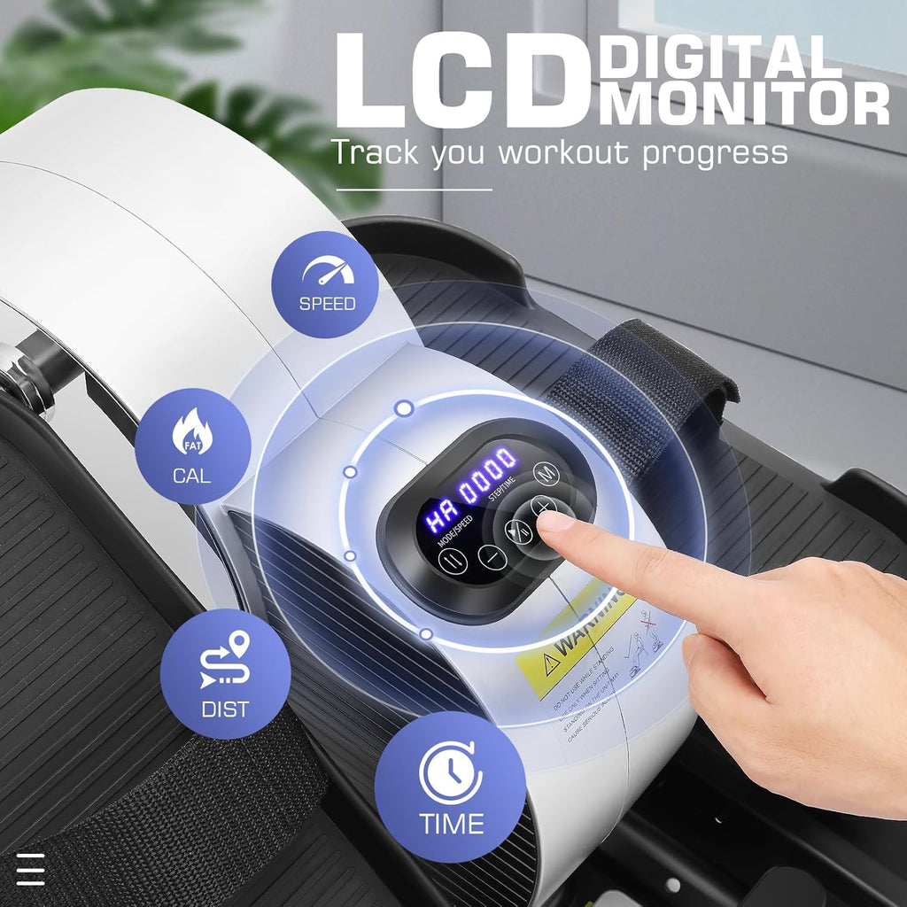 Under Desk Elliptical with Fitness App and LCD Display Y8364