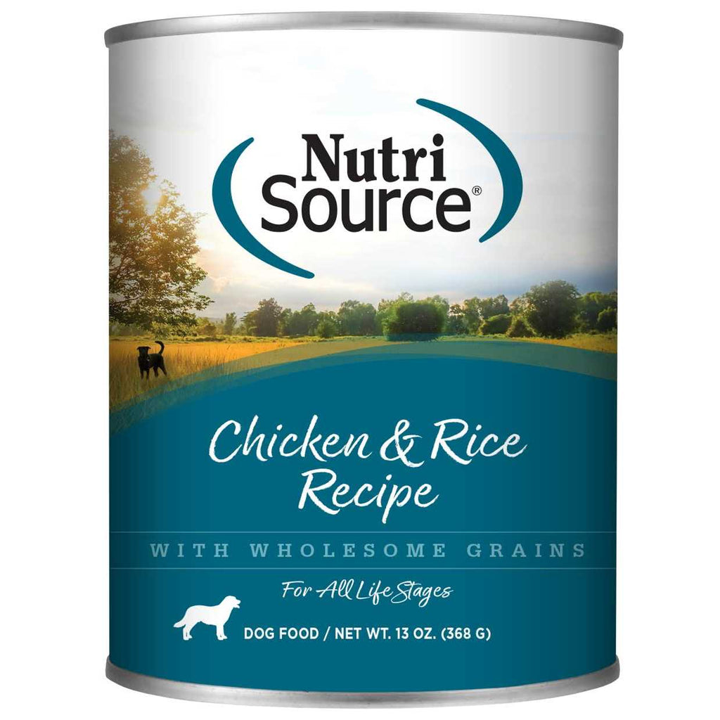 NutriSource Adult Chicken &amp; Rice Canned Dog Food - Pet Supplies online store
