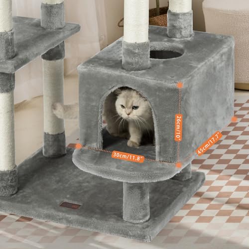 Large Cat Tree for Indoor Cats with Scratching Posts, Beige T81270