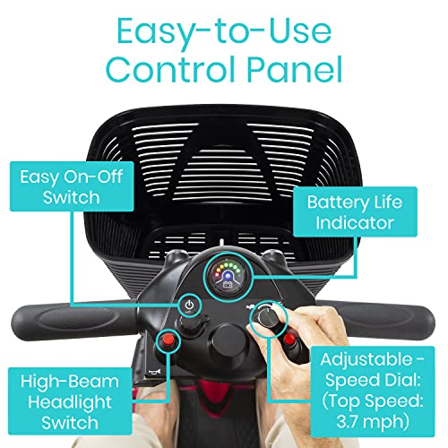 3 Wheel Mobility Scooter - Electric Folding Travel Scooter for Adults with Long Range Battery H795