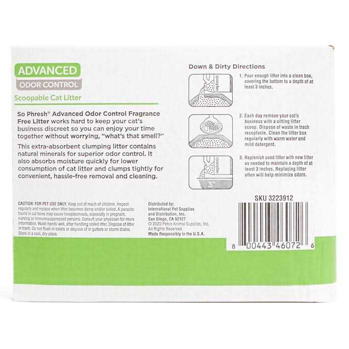 Scoopable Cat Litter with Advanced Odor Control F595973