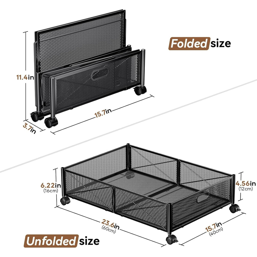 Under Bed Storage Containers with Wheels, 2 Pack U520266