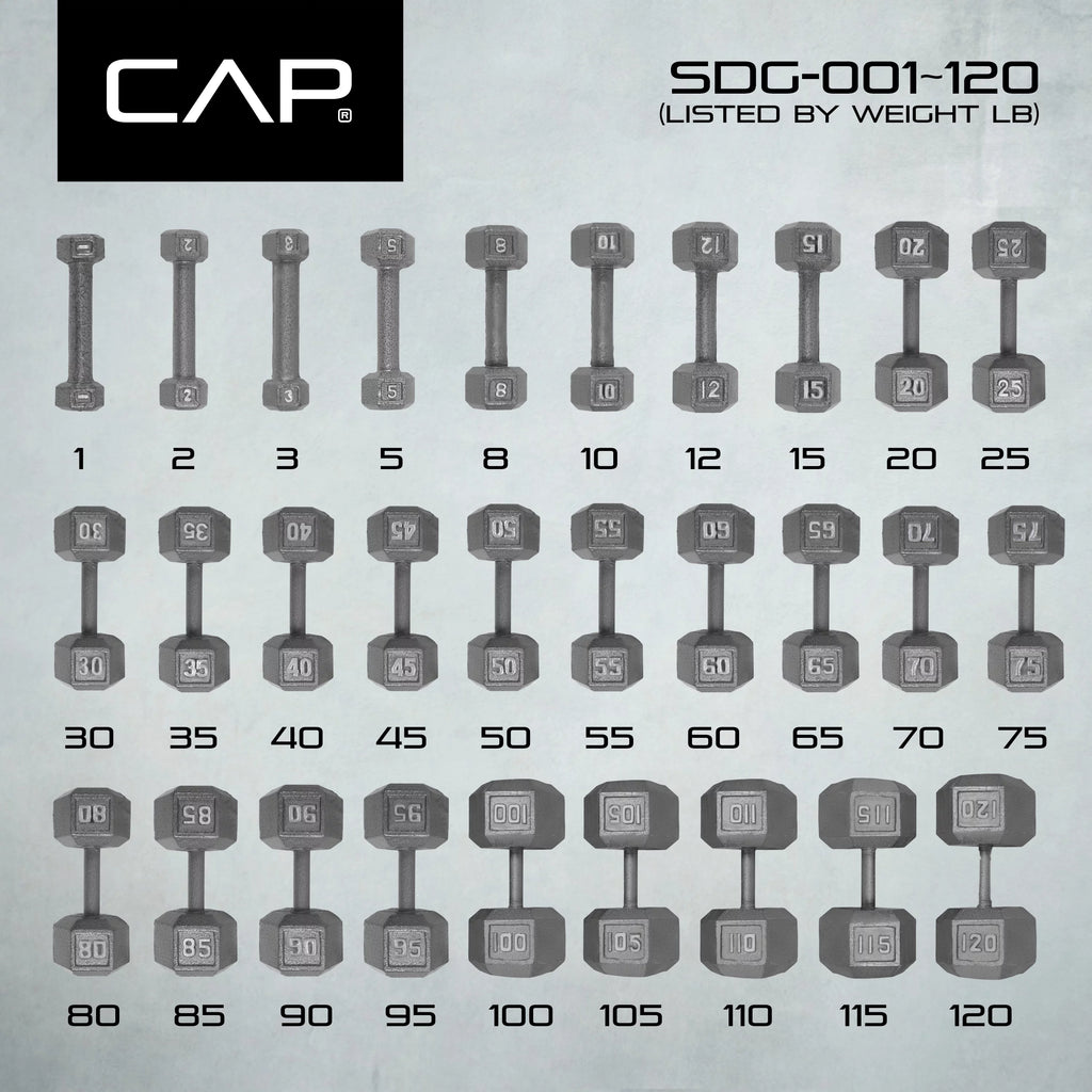 20 lb Cast Iron Hex Dumbbell R70386