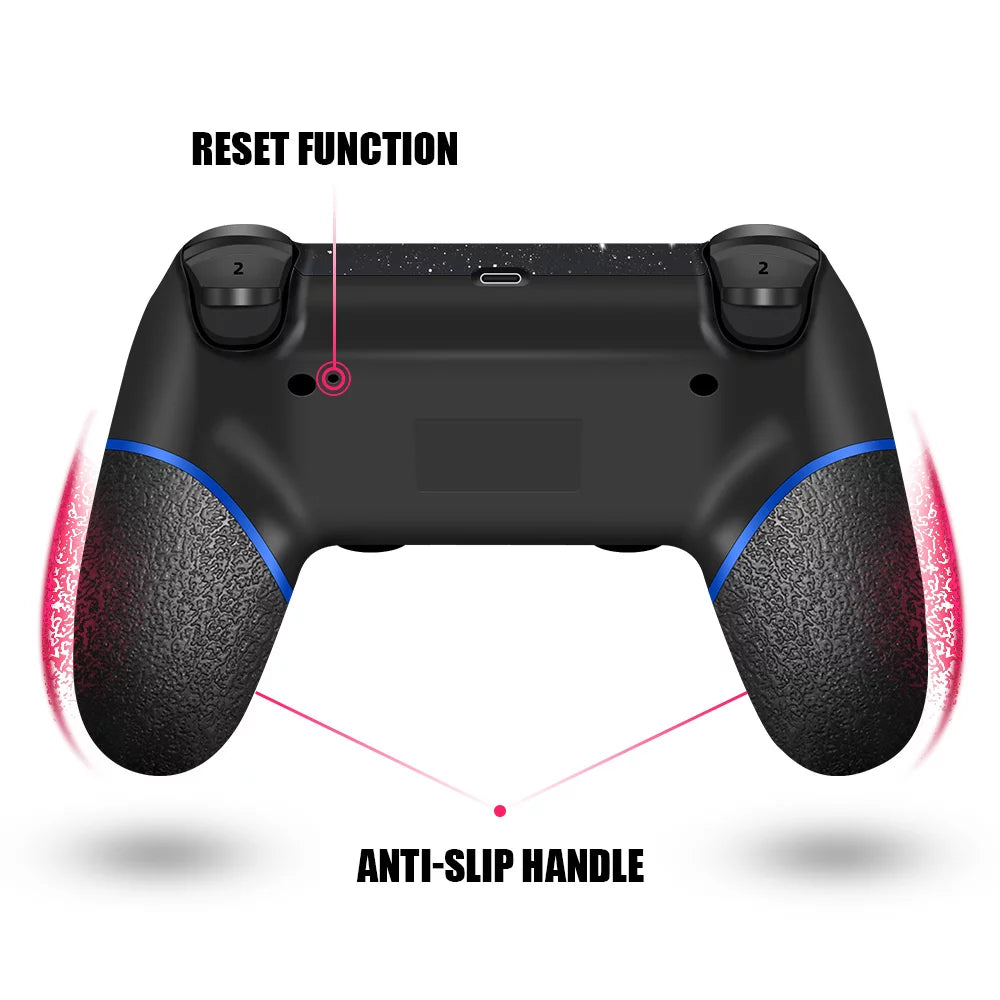 Wireless Controller for PS4 with 2 Thumb Grips, Compatible with PS4, Slim, Pro and PC J832681
