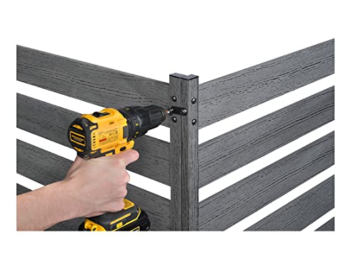 No-Dig Vinyl Garden Fence Kit 2ft H x 2ft W, 3 Panels X9757